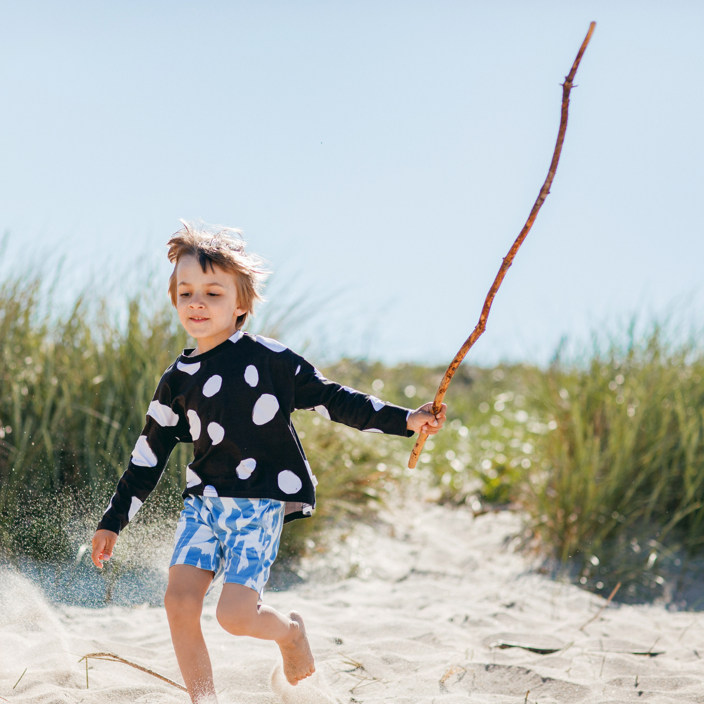 Cow Long Sleeve Sweater Black and White