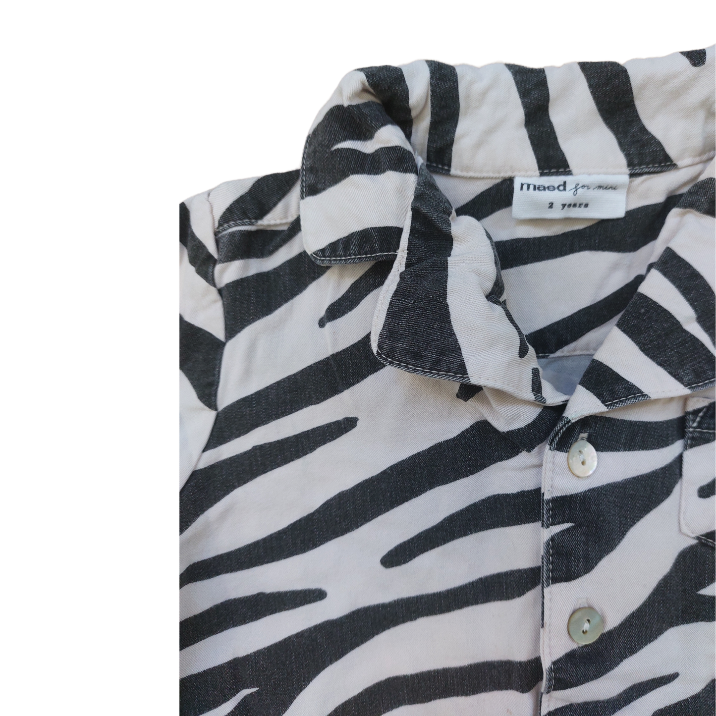 Maed for Mini Zebra Blouse White