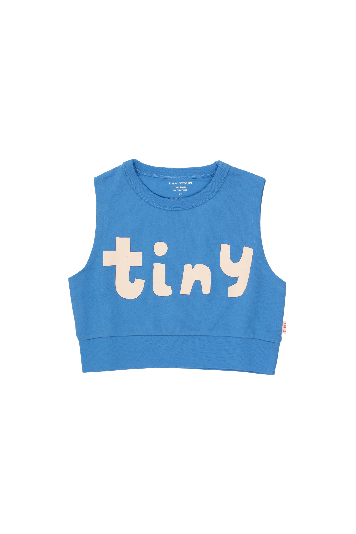 Tiny sleeveless sweatshirt azure