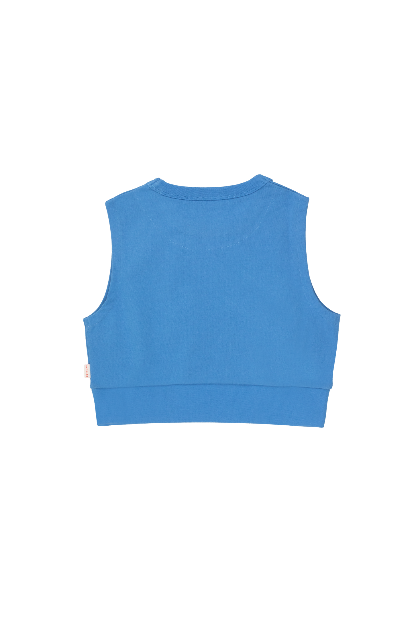 Tiny sleeveless sweatshirt azure