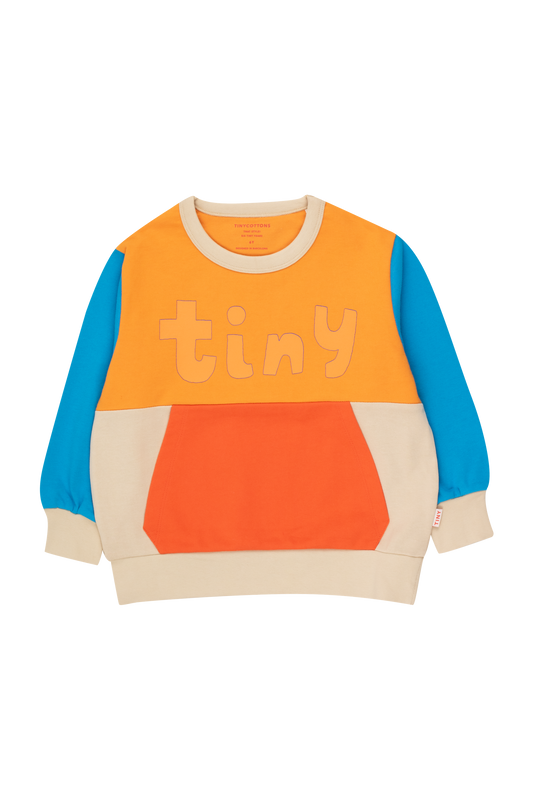 Tiny colorblock sweatshirt orange/vanilla