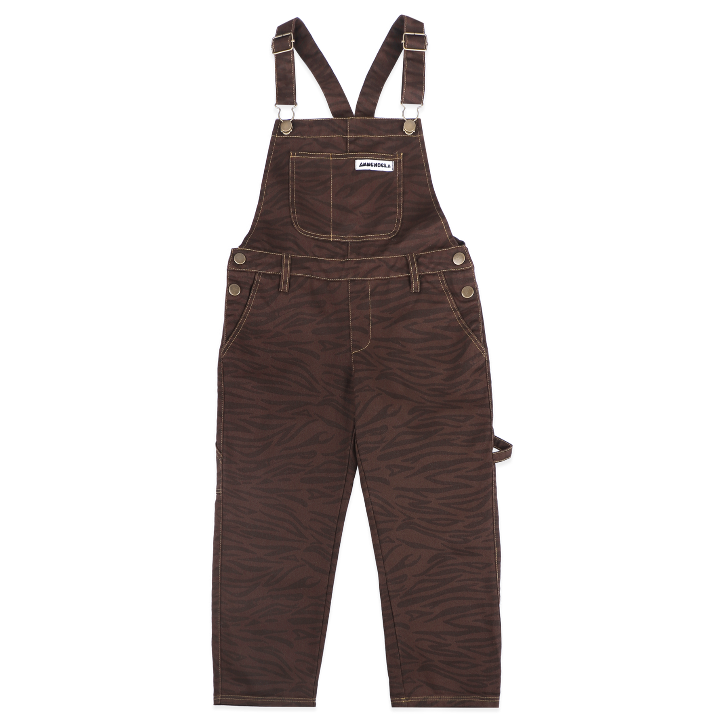 AMMEHOELA Tiger Cotton Dungaree Brown