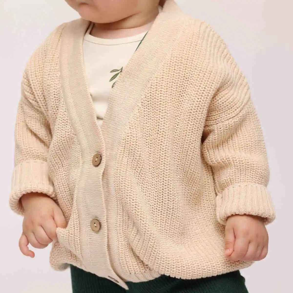 Natural knit cardigan