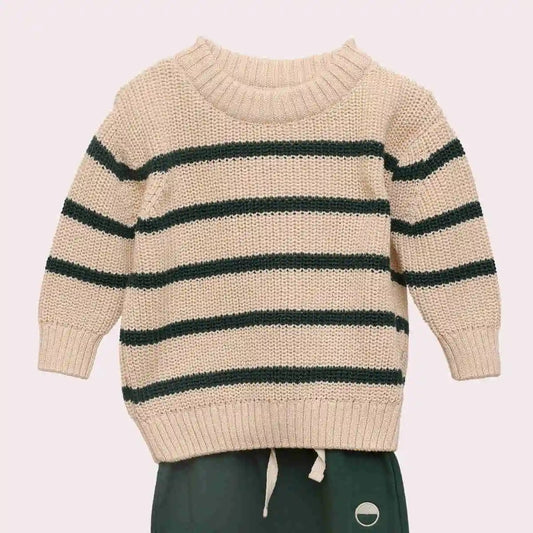 Pine stripes knit sweater