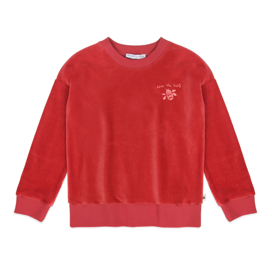 AMMEHOELA Bee Cotton Sweater Red