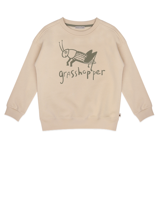 AMMEHOELA Grasshopper Cotton Sweater Beige