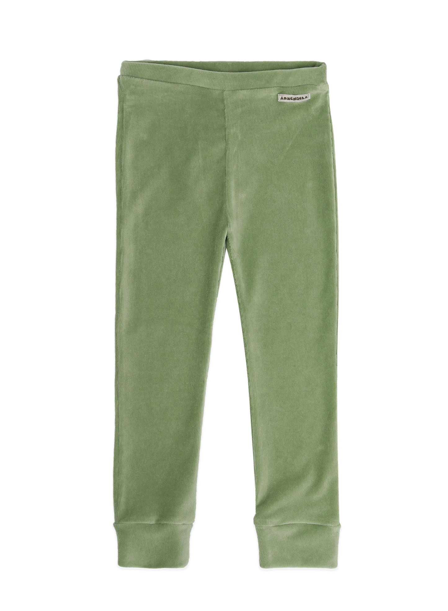 AMMEHOELA Olive Green Velours Leggings Olive