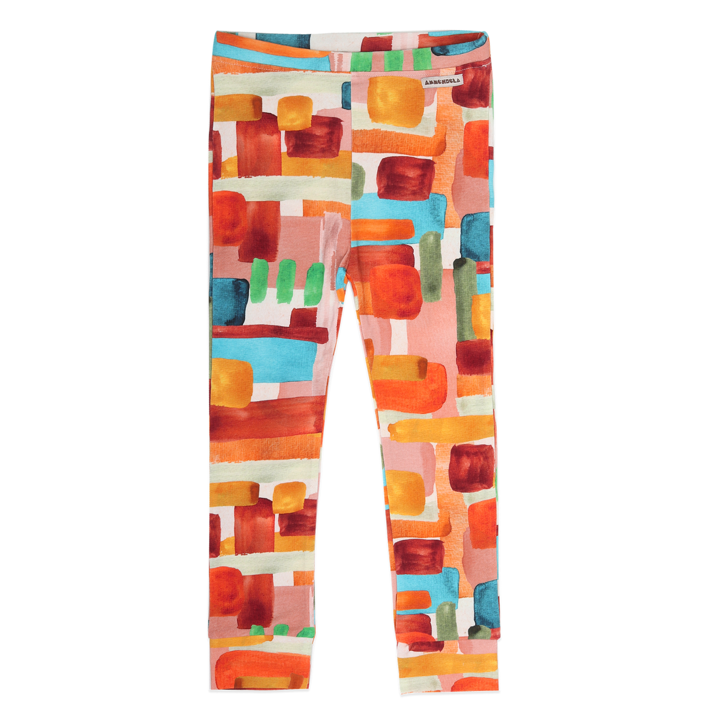 AMMEHOELA Artstripe Printed Leggings Orange