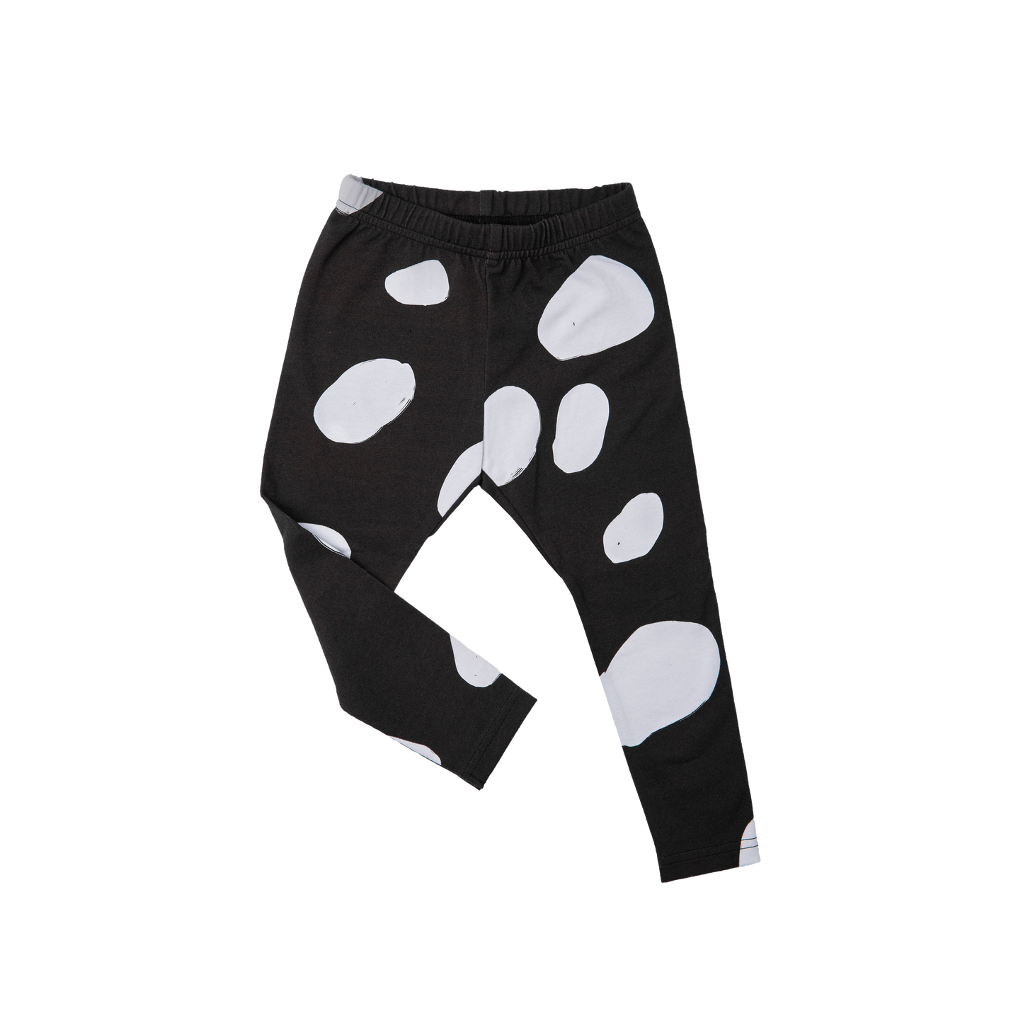 Cow Long Cotton Leggings Black and White