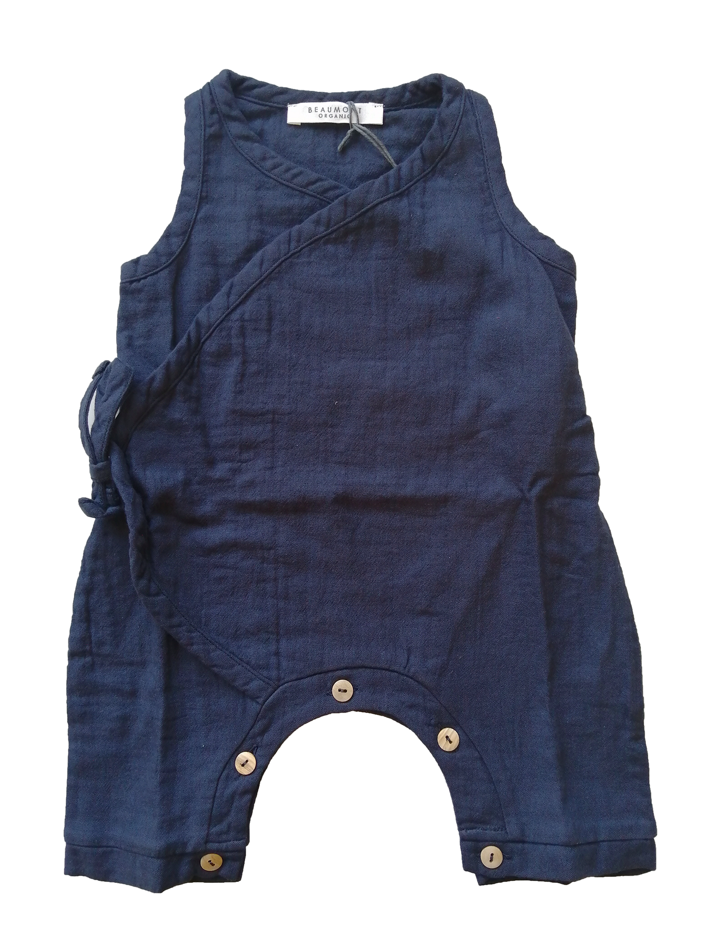 Beaumont Evan Cotton Romper Navy