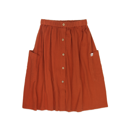 AMMEHOELA Romee Cotton Skirt Rust